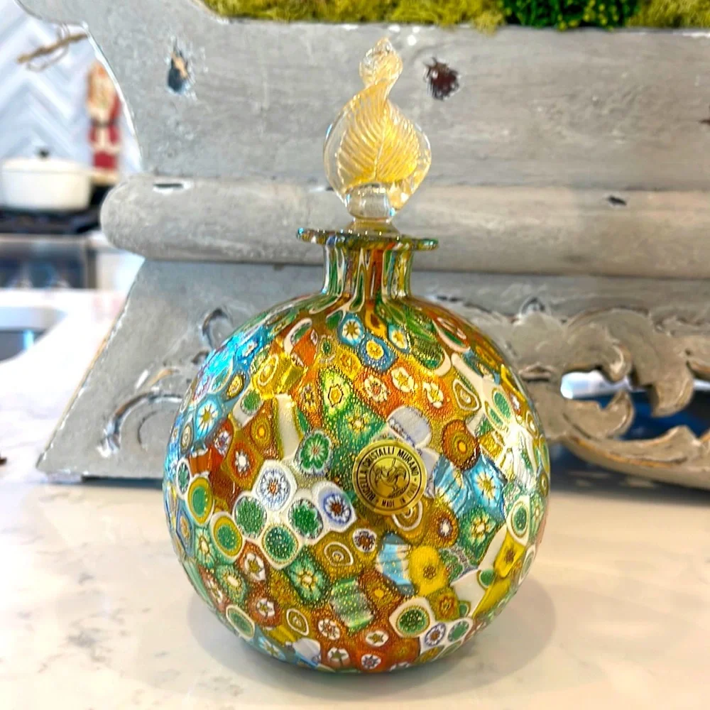 Murano Glass Vase with Stopper - Picture 1 of 3